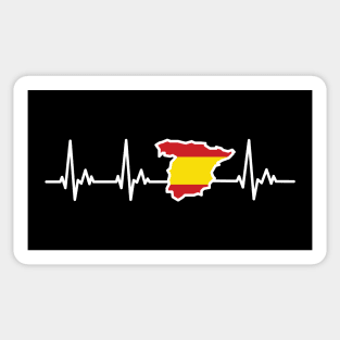 Spanish Flag My Heart Beats for Spain Sticker